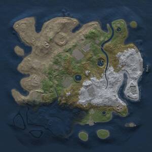 Thumbnail Rust Map: Procedural Map, Size: 3500, Seed: 665190723, 13 Monuments
