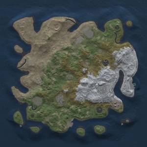 Thumbnail Rust Map: Procedural Map, Size: 3500, Seed: 665190723, 15 Monuments