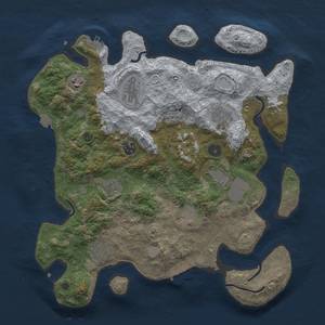Thumbnail Rust Map: Procedural Map, Size: 3750, Seed: 1485190291, 17 Monuments