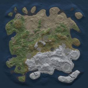 Thumbnail Rust Map: Procedural Map, Size: 3750, Seed: 18190689, 17 Monuments