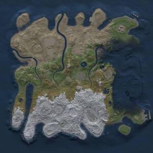 Thumbnail Rust Map: Procedural Map, Size: 3750, Seed: 229766, 15 Monuments