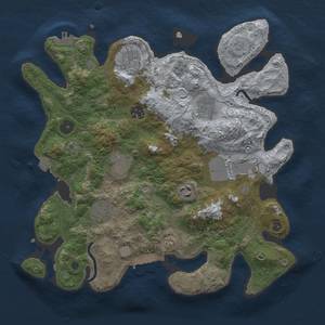 Thumbnail Rust Map: Procedural Map, Size: 3500, Seed: 2050548082, 16 Monuments