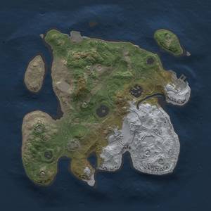 Thumbnail Rust Map: Procedural Map, Size: 2500, Seed: 1175538643, 8 Monuments