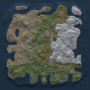 Thumbnail Rust Map: Procedural Map, Size: 4250, Seed: 88504176, 19 Monuments