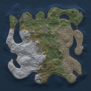 Thumbnail Rust Map: Procedural Map, Size: 3250, Seed: 1011301227, 15 Monuments