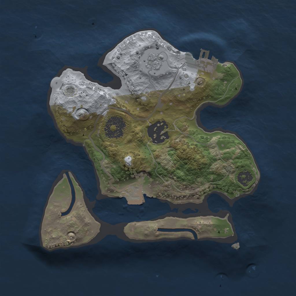 Rust Map: Procedural Map, Size: 2000, Seed: 1471753573, 6 Monuments