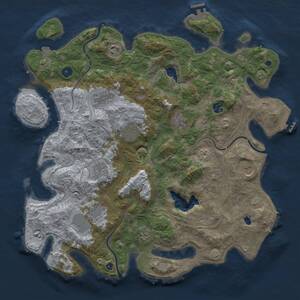Thumbnail Rust Map: Procedural Map, Size: 4250, Seed: 137069413, 16 Monuments