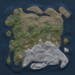 Thumbnail Rust Map: Procedural Map, Size: 3750, Seed: 24749773, 17 Monuments