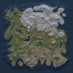 Thumbnail Rust Map: Procedural Map, Size: 4250, Seed: 351921594, 15 Monuments