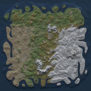 Thumbnail Rust Map: Procedural Map, Size: 6000, Seed: 1915934230, 19 Monuments