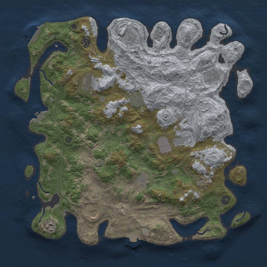 Rust Map: Procedural Map, Size: 4250, Seed: 326191926, 19 Monuments