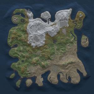 Thumbnail Rust Map: Procedural Map, Size: 3500, Seed: 535381392, 14 Monuments