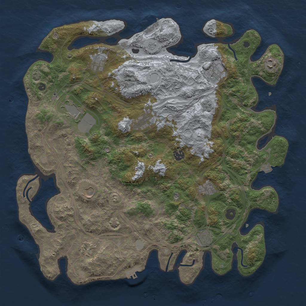 Rust Map: Procedural Map, Size: 4250, Seed: 805495780, 19 Monuments