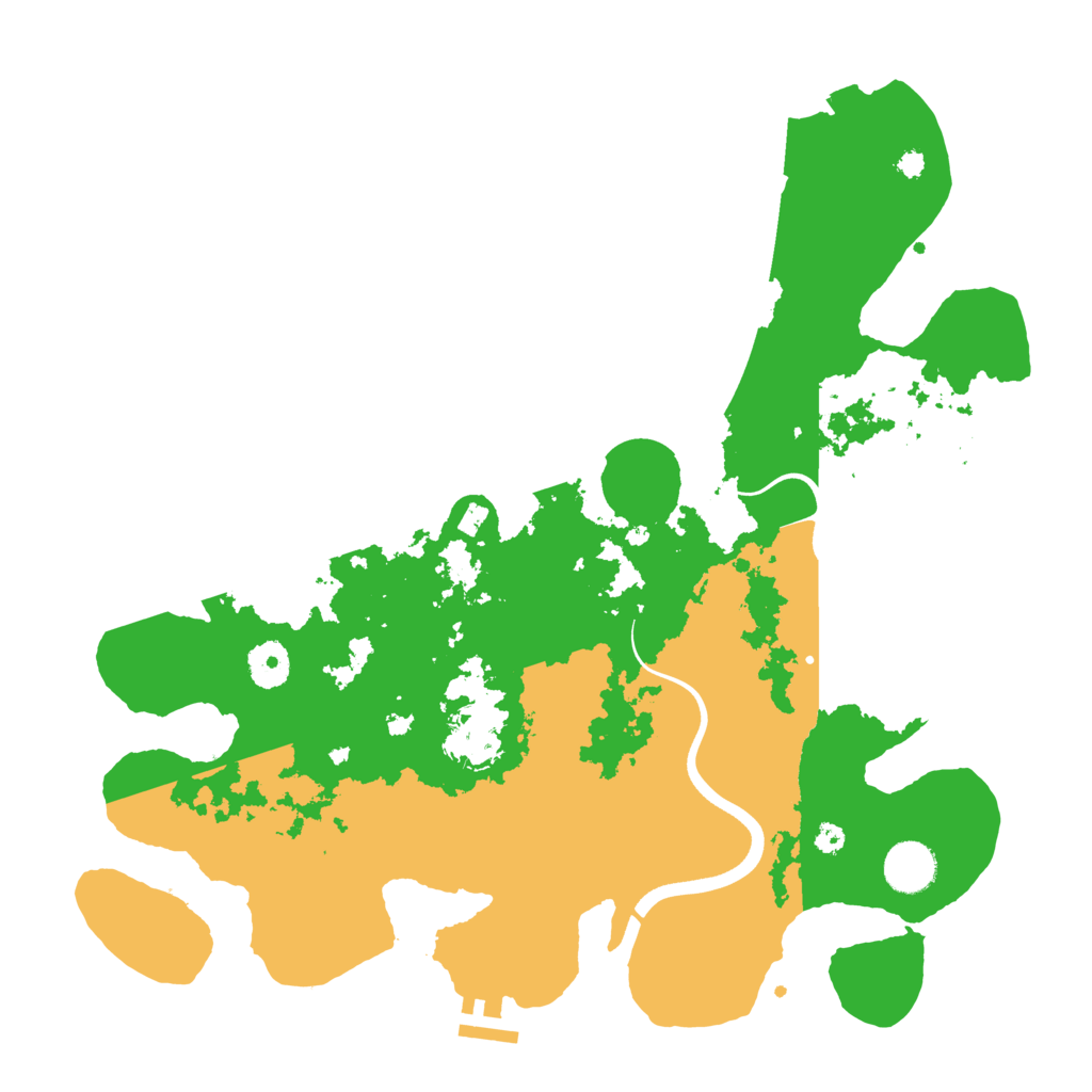 Biome Rust Map: Procedural Map, Size: 3700, Seed: 41631421