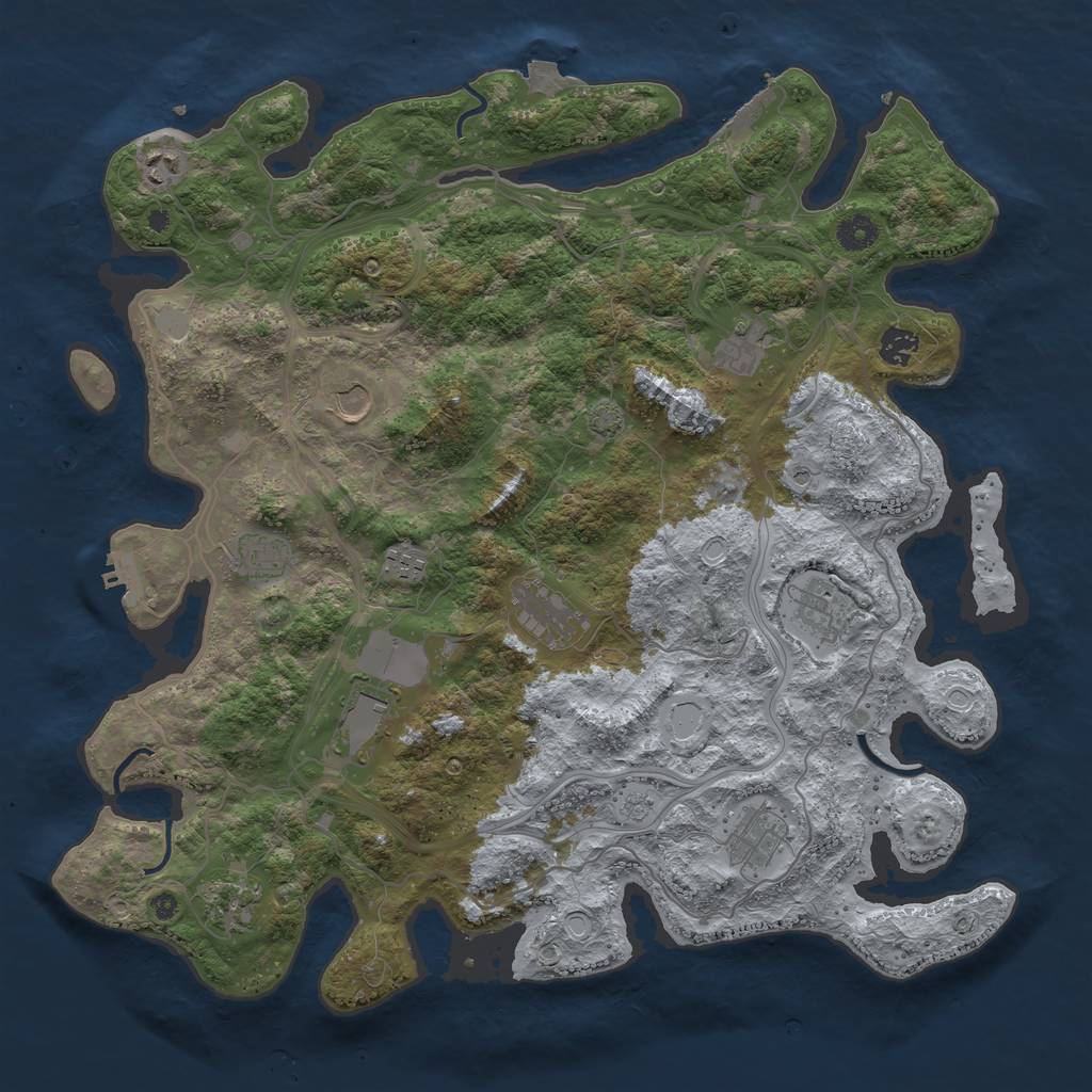 Rust Map: Procedural Map, Size: 4250, Seed: 71246, 19 Monuments