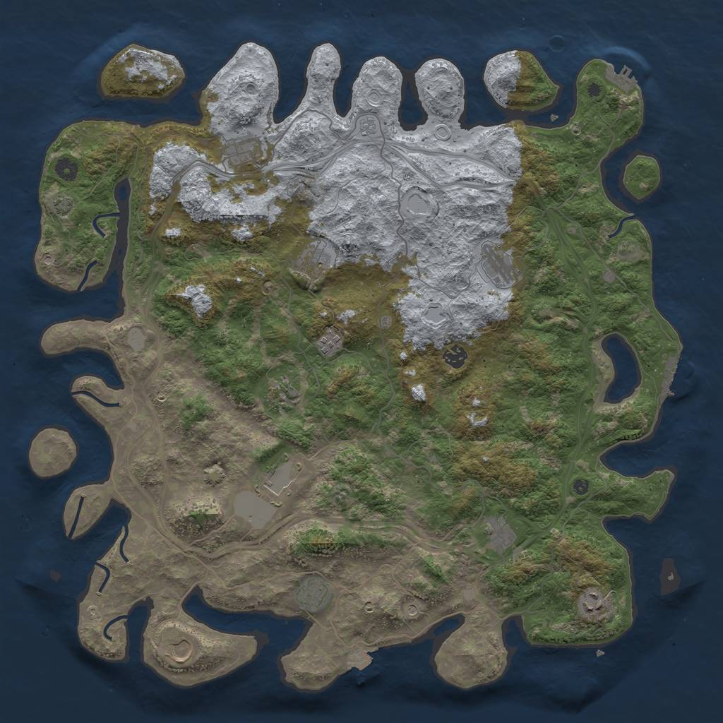 Rust Map: Procedural Map, Size: 4769, Seed: 8211055, 19 Monuments