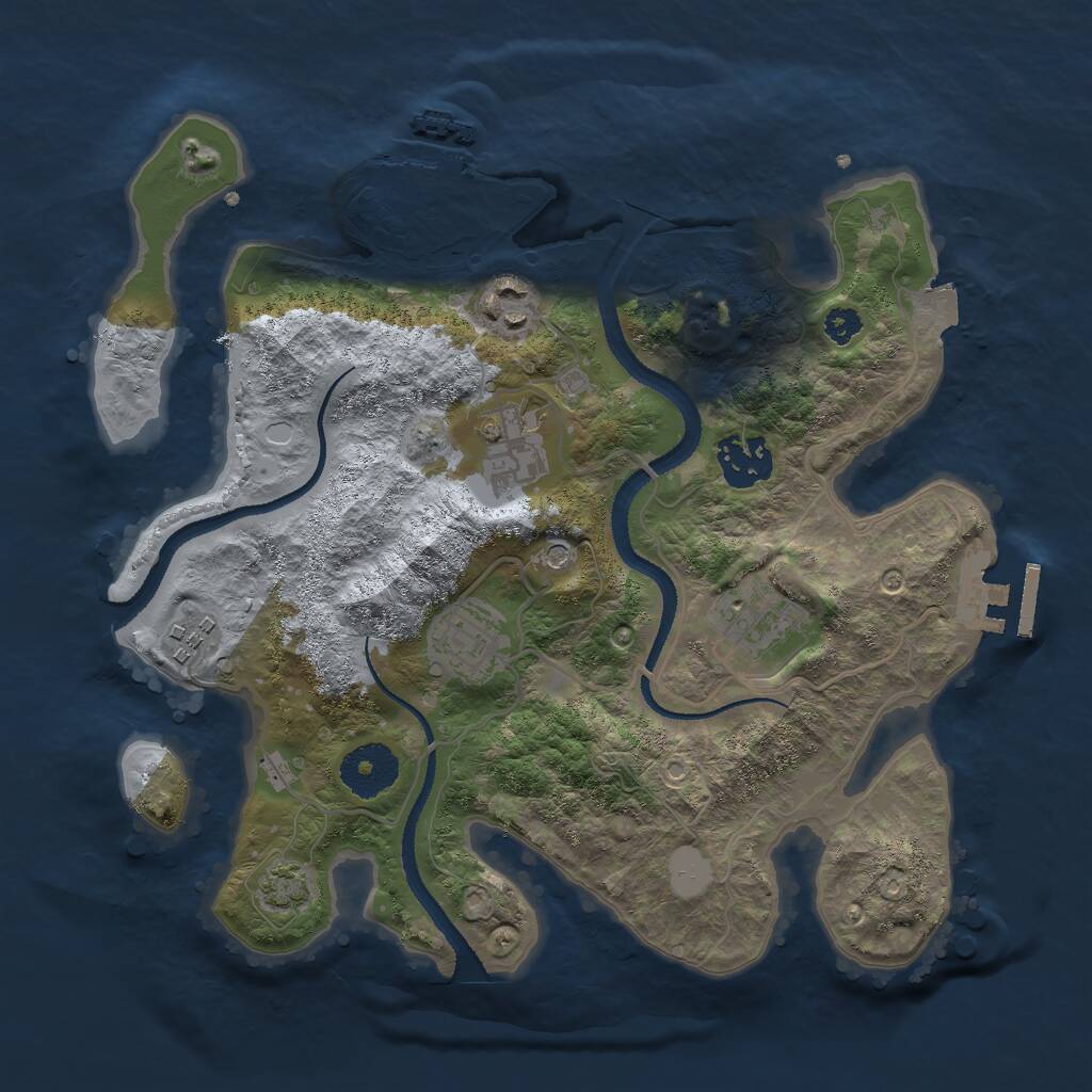 Rust Map: Procedural Map, Size: 3000, Seed: 84759099, 11 Monuments