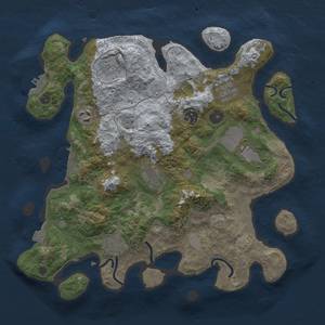 Thumbnail Rust Map: Procedural Map, Size: 3500, Seed: 1112372483, 16 Monuments