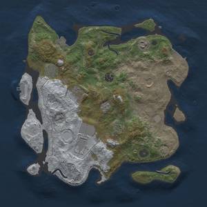 Thumbnail Rust Map: Procedural Map, Size: 3500, Seed: 1772646867, 16 Monuments