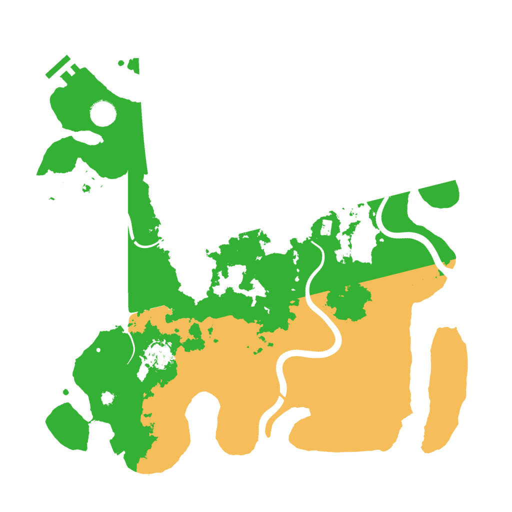 Biome Rust Map: Procedural Map, Size: 3498, Seed: 1