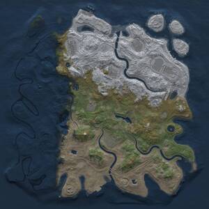 Thumbnail Rust Map: Procedural Map, Size: 4500, Seed: 85799, 15 Monuments