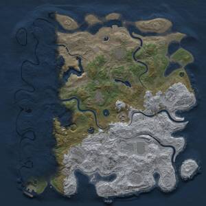 Thumbnail Rust Map: Procedural Map, Size: 4500, Seed: 1904218934, 15 Monuments