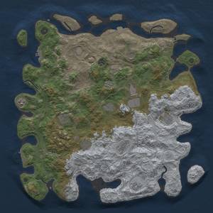 Thumbnail Rust Map: Procedural Map, Size: 4500, Seed: 1904218934, 19 Monuments