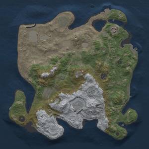 Thumbnail Rust Map: Procedural Map, Size: 3500, Seed: 990293, 16 Monuments