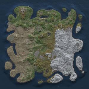 Thumbnail Rust Map: Procedural Map, Size: 4000, Seed: 847695380, 19 Monuments