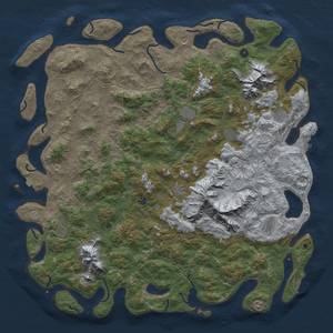 Thumbnail Rust Map: Procedural Map, Size: 6000, Seed: 67137668, 19 Monuments