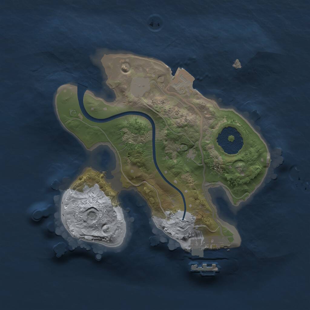 Rust Map: Procedural Map, Size: 1800, Seed: 1664072123, 2 Monuments