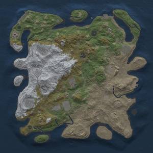 Thumbnail Rust Map: Procedural Map, Size: 4000, Seed: 804839933, 19 Monuments