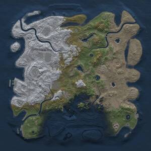 Thumbnail Rust Map: Procedural Map, Size: 4500, Seed: 204022749, 17 Monuments