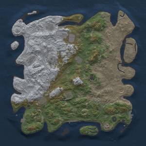 Thumbnail Rust Map: Procedural Map, Size: 4500, Seed: 204022749, 19 Monuments