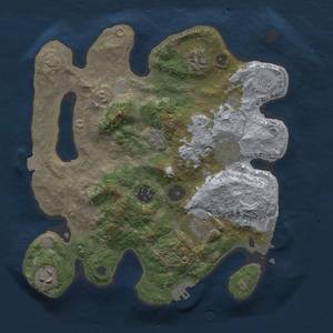 Thumbnail Rust Map: Procedural Map, Size: 3000, Seed: 323589841, 13 Monuments