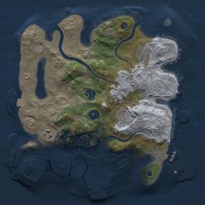 Thumbnail Rust Map: Procedural Map, Size: 3000, Seed: 323589841, 11 Monuments