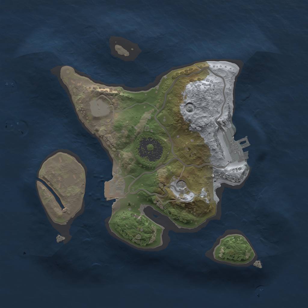 Rust Map: Procedural Map, Size: 1900, Seed: 975553162, 5 Monuments