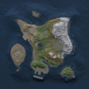 Thumbnail Rust Map: Procedural Map, Size: 1900, Seed: 975553162, 3 Monuments