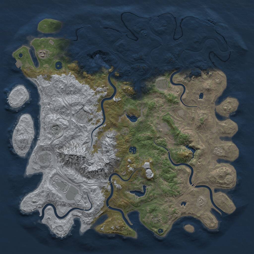 Rust Map: Procedural Map, Size: 5000, Seed: 1751487334, 15 Monuments