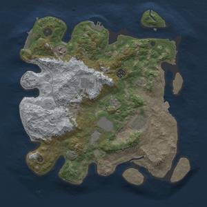 Thumbnail Rust Map: Procedural Map, Size: 3500, Seed: 834674212, 14 Monuments