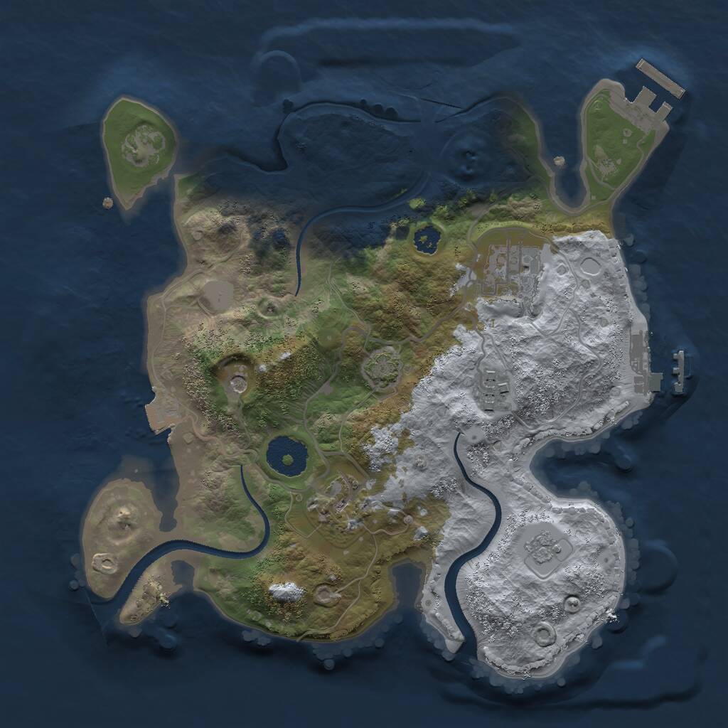 Rust Map: Procedural Map, Size: 2700, Seed: 509, 9 Monuments