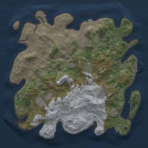 Thumbnail Rust Map: Procedural Map, Size: 4000, Seed: 21141314, 17 Monuments