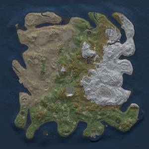 Thumbnail Rust Map: Procedural Map, Size: 4000, Seed: 644233125, 17 Monuments