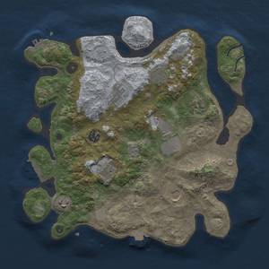 Thumbnail Rust Map: Procedural Map, Size: 3500, Seed: 1891919085, 16 Monuments