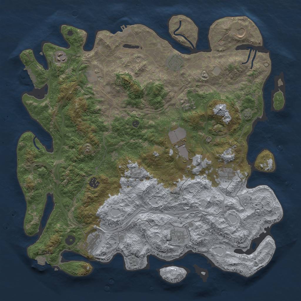 Rust Map: Procedural Map, Size: 4500, Seed: 178, 19 Monuments