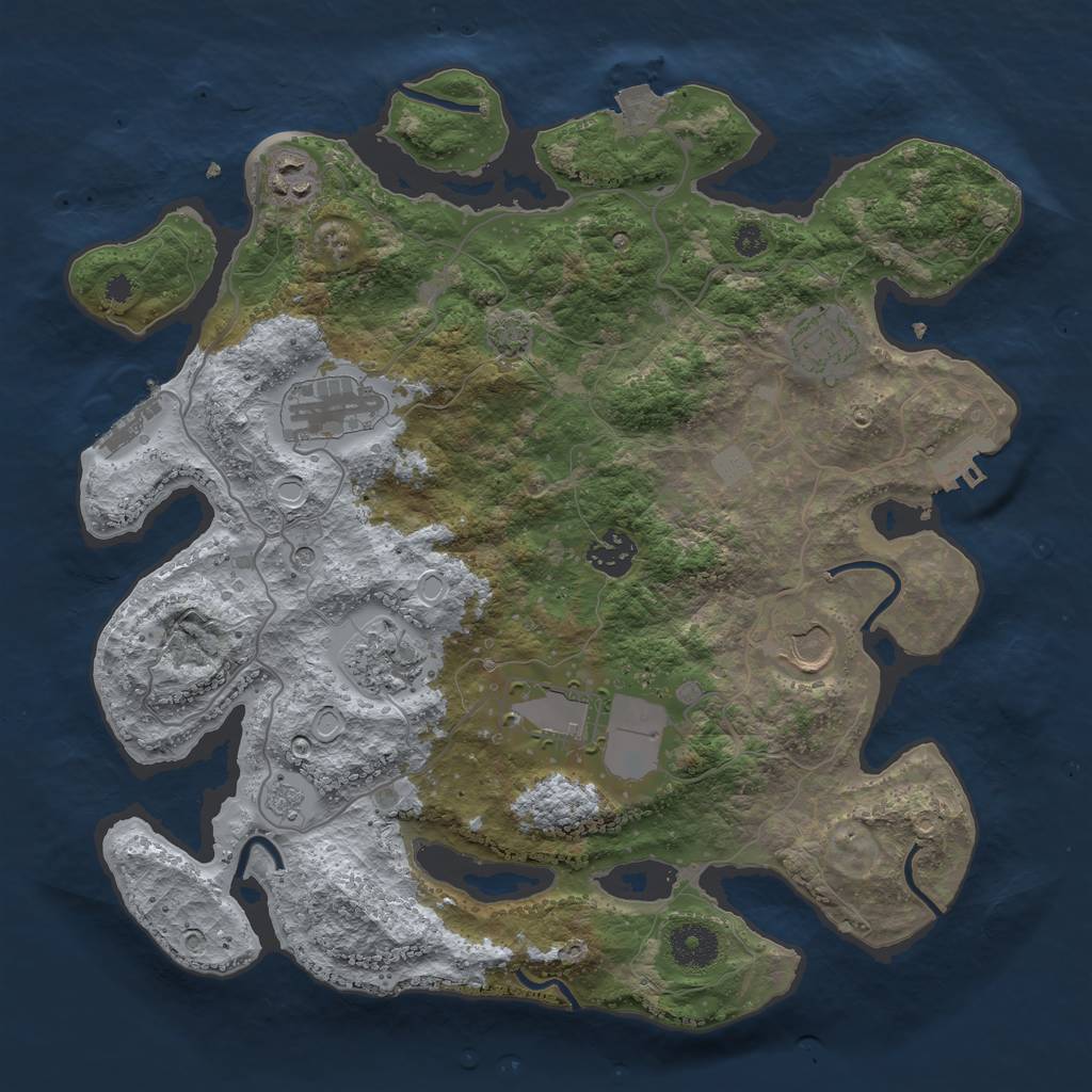 Rust Map: Procedural Map, Size: 3500, Seed: 982342152, 15 Monuments