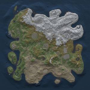 Thumbnail Rust Map: Procedural Map, Size: 3750, Seed: 8521, 18 Monuments