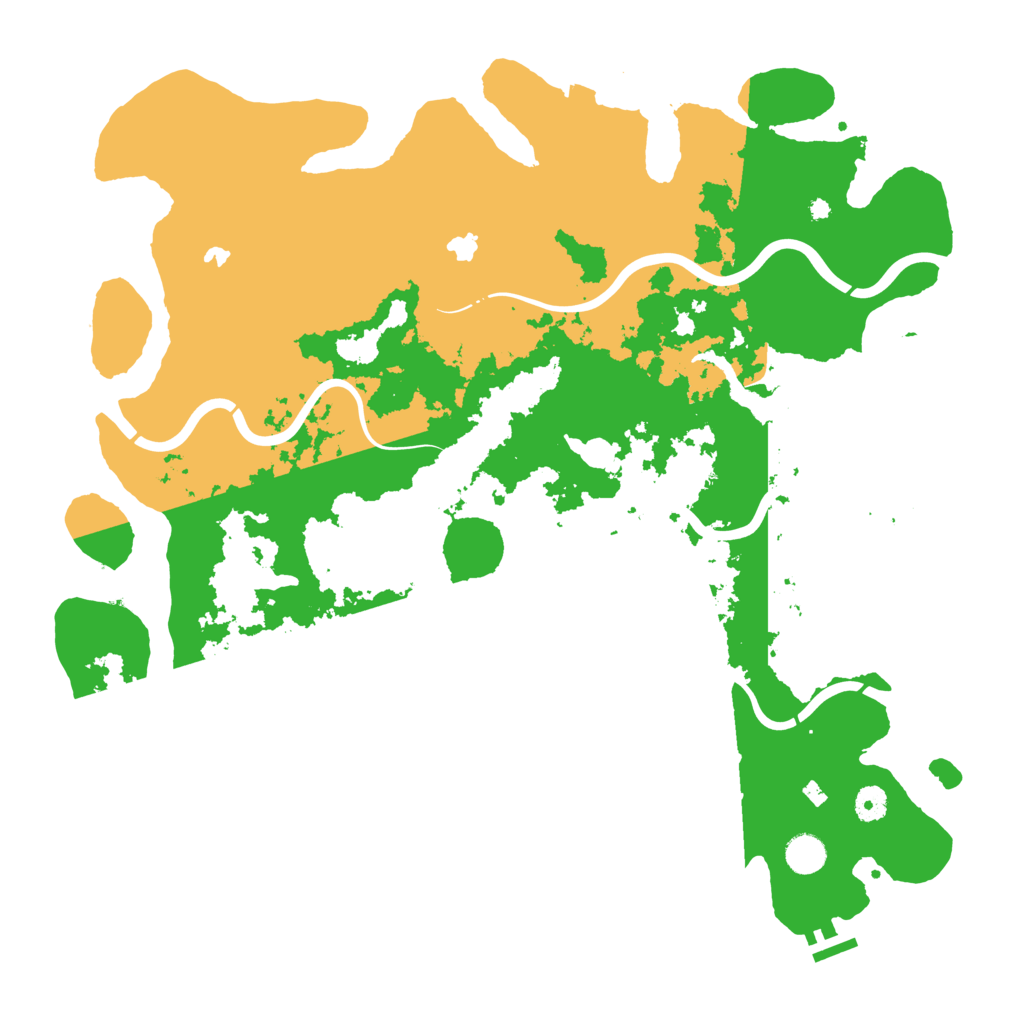 Biome Rust Map: Procedural Map, Size: 4500, Seed: 523417