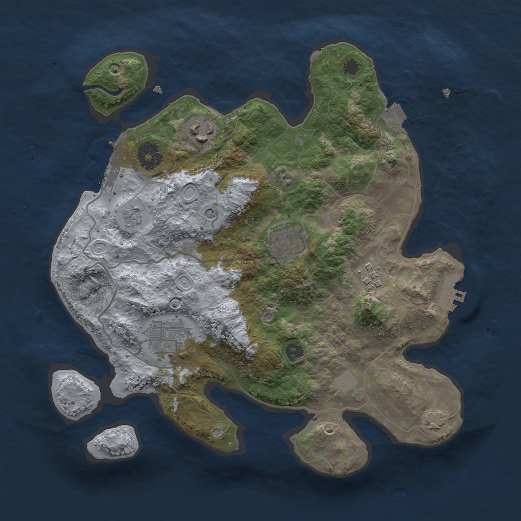 Rust Map: Procedural Map, Size: 3000, Seed: 780101652, 12 Monuments
