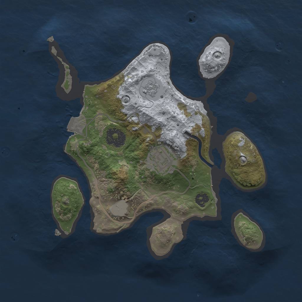 Rust Map: Procedural Map, Size: 2300, Seed: 946712794, 5 Monuments